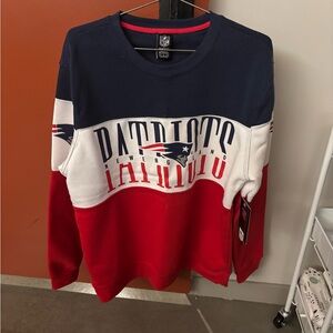 New England Patriots NFL Team Apparel Crewneck Sweatshirt Size Large NWT